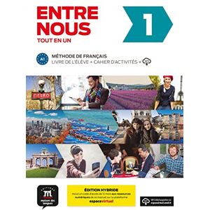 - Entre nous 1 (A1) Édition hybride – Tout en un: Édition internationale. Livre de l’élève + Cahier d’activités + code d’accès aux ressources numériques de ce manuel sur la plateforme Espace virtuel