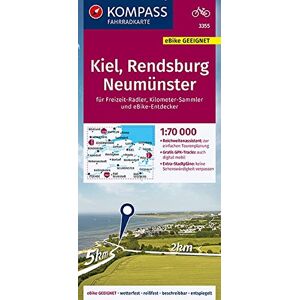 KOMPASS-Karten GmbH - GEBRAUCHT KOMPASS Fahrradkarte Kiel, Rendsburg, Neumünster 1:70.000, FK 3355: reiß- und wetterfest mit Extra Stadtplänen (KOMPASS-Fahrradkarten Deutschland, Band 3355) - Preis vom 14.05.2024 04:49:28 h