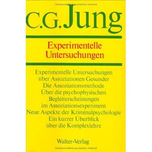 Jung, Carl G. - GEBRAUCHT Gesammelte Werke. Bände 1-20: Gesammelte Werke, 20 Bde., Briefe, 3 Bde. und 3 Suppl.-Bde., in 30 Tl.-Bdn., Bd.2, Experimentelle Untersuchungen - Preis vom 21.05.2024 04:55:50 h