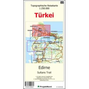 Mollenhauer, Jens Uwe - Edirne - Sultan´s Trail - Topographische Reisekarte 1:250.000 Türkei (Blatt 12): mit Wanderwegen und Radwanderwegen - Landkarte (Türkei Reisekarten: Detaillierte topographische Landkarten)