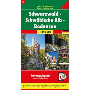 Freytag-Berndt und Artaria KG - GEBRAUCHT Schwarzwald - Schwäbische Alb - Bodensee, Autokarte 1:150.000, Blatt 9 - Preis vom 19.05.2024 04:53:53 h