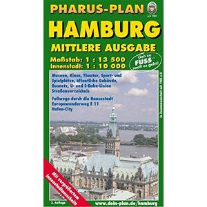 Rolf Bernstengel - GEBRAUCHT Pharus-Plan Hamburg Mittlere Ausgabe: 1:13 500. Innenstadt: 1:10 000 - Preis vom 19.05.2024 04:53:53 h