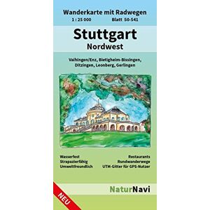 NaturNavi - Stuttgart Nordwest: Wanderkarte mit Radwegen, Blatt 50-541, 1 : 25 000, Vaihingen/Enz, Bietigheim-Bissingen, Ditzingen, Leonberg, Gerlingen (NaturNavi Wanderkarte mit Radwegen 1:25 000)