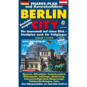 GEBRAUCHT Pharus-Plan und Kurzreiseführer Berlin City: Stadtplan für Fußgänger und Radfahrer. 1:16 000. Vom Olympiastadion zur East-Side-Gallery. - Preis vom 19.05.2024 04:53:53 h