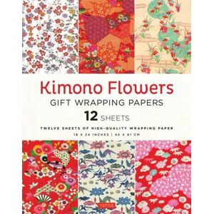 Lavishlivings2 Geschenkpapier „kimono Flowers“ – 12 Blatt : 18 X 24 Zoll (45 X 61 Cm) Geschenkpapierbögen