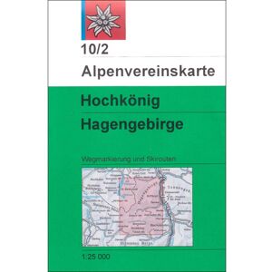 DAV 10/2 HOCHKÖNIG - HAGENGEBIRGE 1:25T -  7. Auflage 2015 -  Wanderkarten und Winterkarten