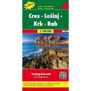 Cres - LoSinj - Krk - Rab, Top 10 Tips, Autokarte 1:100.000 -  Straßenkarten