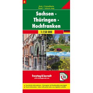 Freytag + Berndt Sachsen - Thüringen - Hochfranken Autokarte 1:150.000 Blatt 8