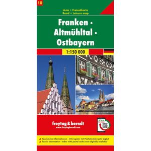 Freytag + Berndt Franken - Altmühltal - Ostbayern Autokarte 1:150 000 Blatt 10