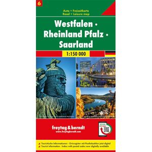 Freytag + Berndt Westfalen - Rheinland Pfalz - Saarland Autokarte 1:150.000 Blatt 6