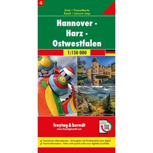 Freytag + Berndt Hannover - Harz - Ostwestfalen Autokarte 1:150.000 Blatt 4