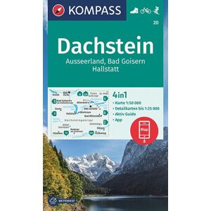 Kompass Karten GmbH Kompass Wanderkarte 20 Dachstein Ausseerland Bad Goisern Hallstatt 1:50.000