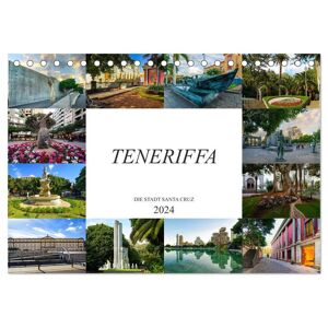 Teneriffa - Die Stadt Santa Cruz (Tischkalender 2024 Din A5 Quer) Calvendo Monatskalender