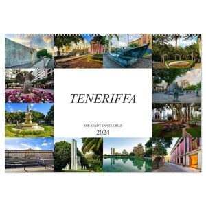 Teneriffa - Die Stadt Santa Cruz (Wandkalender 2024 Din A2 Quer) Calvendo Monatskalender