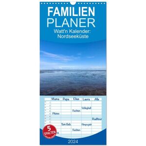 Familienplaner 2024 - Watt'N Kalender: Nordseeküste Mit 5 Spalten (Wandkalender 21 X 45 Cm) Calvendo