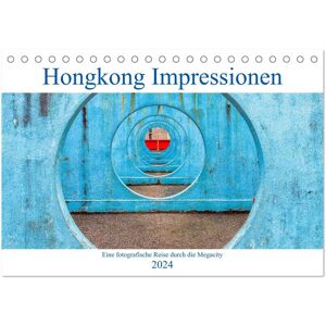 Hongkong Impressionen (Tischkalender 2024 Din A5 Quer) Calvendo Monatskalender