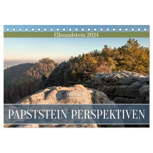 Papststein Perspektiven - Elbsandstein (Tischkalender 2024 Din A5 Quer) Calvendo Monatskalender