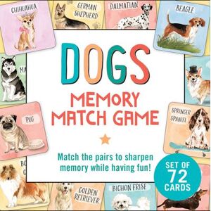 Peter Pauper Press Dogs Memory Match Game (Set Of 72 Cards)