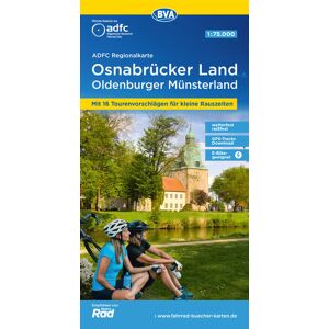 BVA Bielefelder Verlag Adfc-Regionalkarte Osnabrücker Land /oldenburger Münsterland 1:75.000 Mit Tagestourenvorschlägen Reiß- Und Wetterfest E-Bike-Geeignet Mit Knotenpunkten Gps-Tracks Download