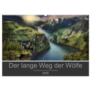 Der Lange Weg Der Wölfe (Wandkalender 2025 Din A2 Quer) Calvendo Monatskalender