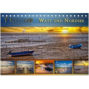 Friesland - Watt Und Nordsee (Tischkalender 2025 Din A5 Quer) Calvendo Monatskalender