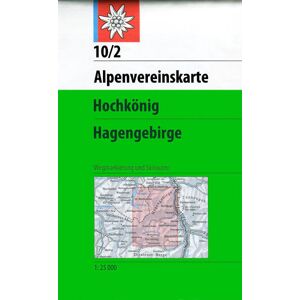 Deutscher Alpenverein Dav Alpenvereinskarte 10/2 Hochkönig - Hagengebirge Weg Und Skirouten 1 : 25 000