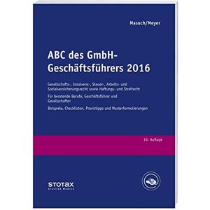 Abc Des Gmbh-Geschäftsführers 2016 [Broschiert] [2016] Andreas Masuch Gerhard Meyer