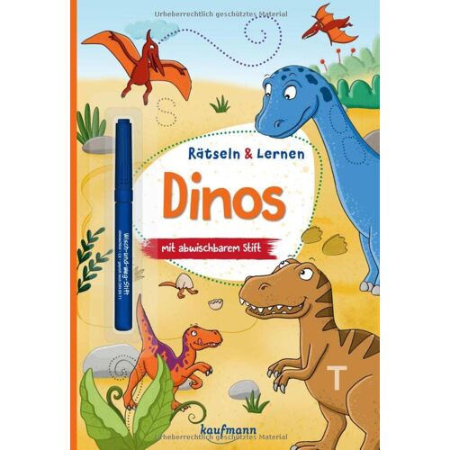 Klara Kamlah - Rätseln & Lernen - Dinos: mit abwischbarem Stift (Übungen für die Vorschule: Rätseln & Lernen mit abwischbarem Stift)