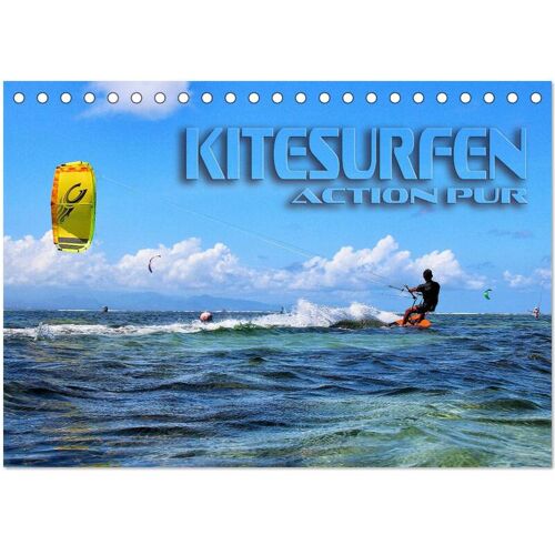 Calvendo Kitesurfen – Action Pur (Tischkalender 2024 Din A5 Quer) Calvendo Monatskalender