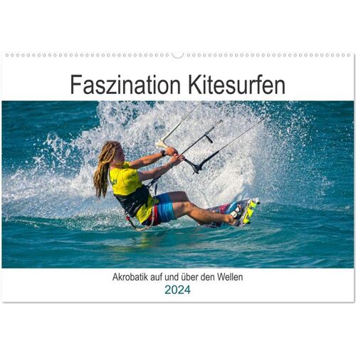 Calvendo Faszination Kitesurfen (Wandkalender 2024 Din A2 Quer) Calvendo Monatskalender