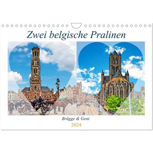 Calvendo Zwei Belgische Pralinen Brügge Und Gent (Wandkalender 2024 Din A4 Quer) Calvendo Monatskalender