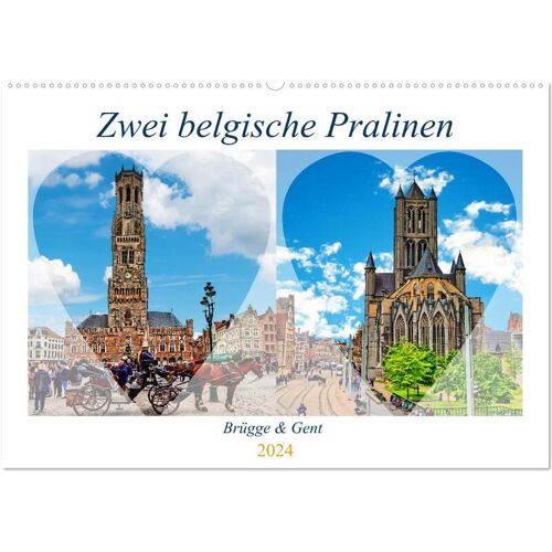 Calvendo Zwei Belgische Pralinen Brügge Und Gent (Wandkalender 2024 Din A2 Quer) Calvendo Monatskalender