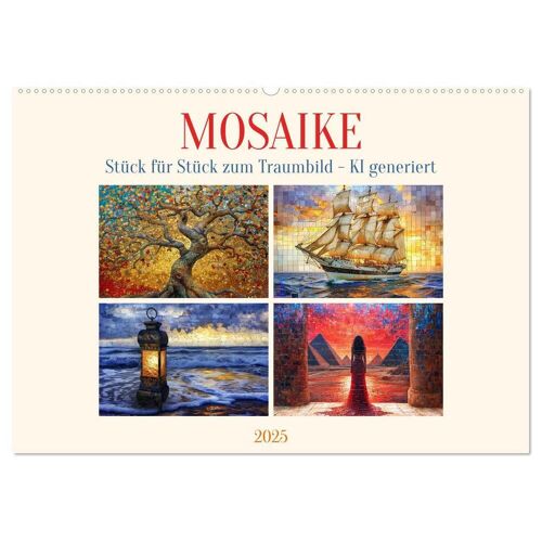 Mosaike (Wandkalender 2025 Din A2 Quer) Calvendo Monatskalender