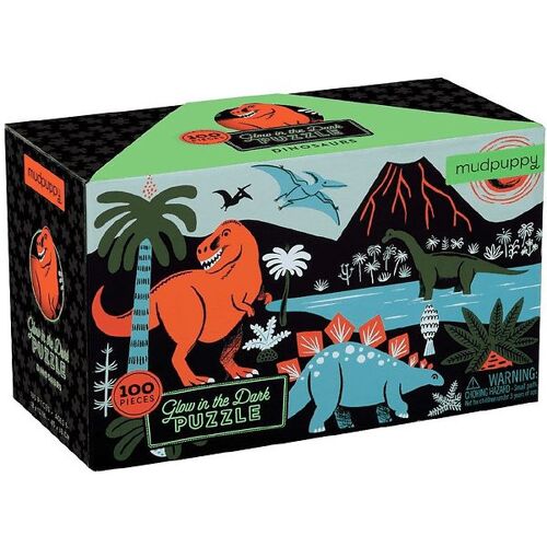 Mudpuppy Fluoreszierend Puzzlespiel - 100 Teile - Dinosaur - Mudpuppy - One Size - Puzzlespiele