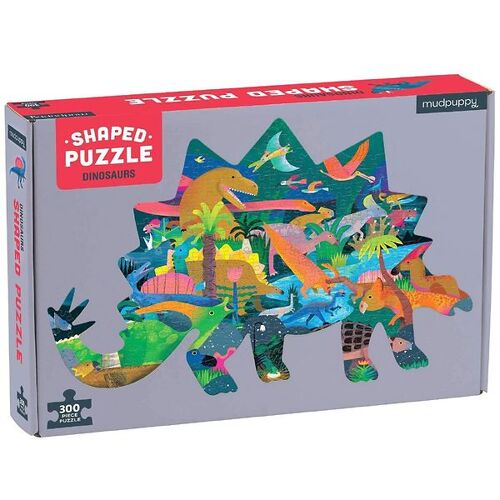 Mudpuppy Silhouette Puzzlespiel - 300 Teile - Dinosaurier - Mudpuppy - One Size - Puzzlespiele