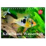 Knallbunte Wasserwelt. Die Welt Der Fische (Tischkalender 2024 Din A5 Quer) Calvendo Monatskalender