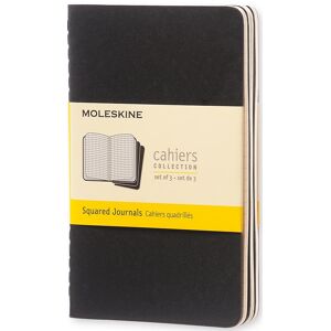 Moleskine Cahier Notesbog   Pkt.   Kvad.   Sort