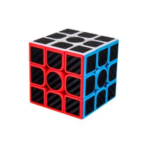 Speed Cube 3x3 - Carbon Fiber Sticker 3 x 3 Magic Cube Fast Smoo