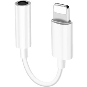 Apple 1 PC Lightning til 3,5 mm hovedtelefonstikadapter, iPhone 3,5 mm Auxili