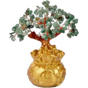 XYLS Fortune Tree Pengetræ Statue Jade Feng Shui Aventurin Træ Figur Hjemmekontor Ornament Dekoration