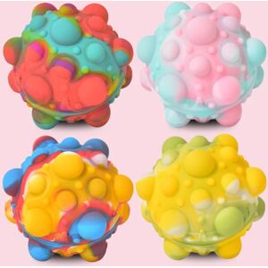 XYLS 4 STK 3D Anti-Pressure Squeeze Pop Ball It Fidget Legetøj Gratis fødevarekvalitet silikone Sanselegetøj Stressbolde til børn Voksne Ældre over 1 år