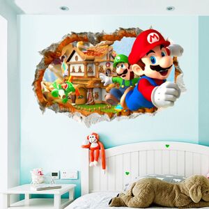 OCEAN 3D knust væg Super Mario Mario wallstickers børneværelse ca