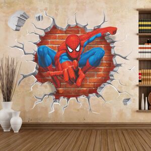OCEAN Tredimensionelt dekorativt maleri Spider-Man wallsticker chi