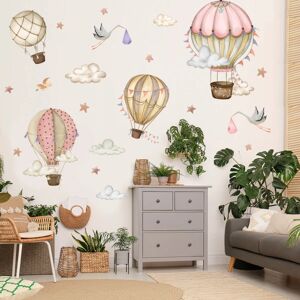 OCEAN Tegnefilm luftballon skyer wallstickers, stue piges