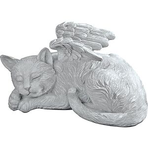 XYLS Kat Pet Angel Æresstatue Gravsten 15*5*6cm Polyresin Antik Sten Dekorer din have og soveværelse