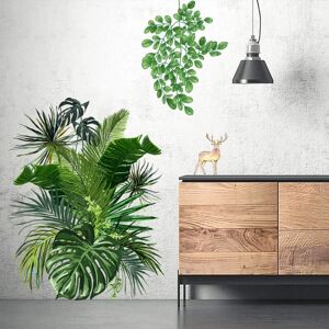XYLS DIY Wall Sticker Tropical Plant Leaf Palm Tree Vægmalerier Aftagelig W