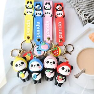 4 stk Lady Girl Sød PVC Panda Nøglering Kreativ Nytårs Gif, ZQKLA