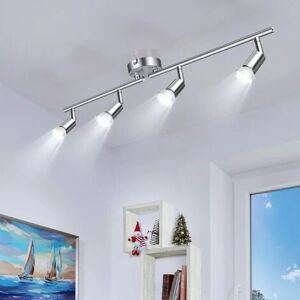 Hofuton LED loftslampe 4 spots, justerbar loftsspot, loftslampe til soveværelse køkken, stue spisestue, entre