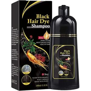 TG 100 ml Natural Herbal Instant Black Hair Dye Schampon for vita H