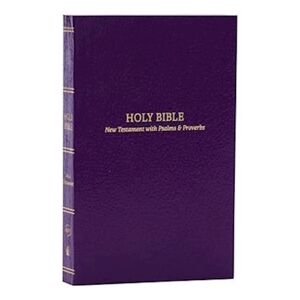 Thomas Nelson Kjv, Pocket New Testament With Psalms And   Proverbs, Softcover, Purple, Red Letter, Comfort Print
